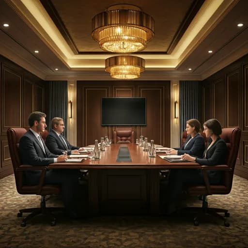 Professional corporate boardroom meeting in Dublin